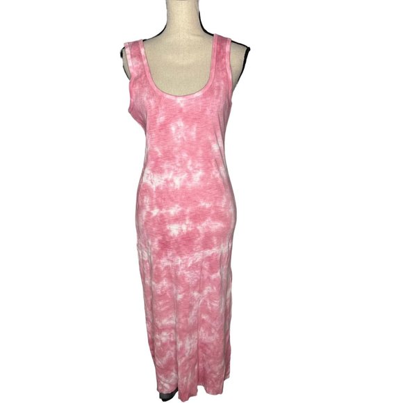 LoveShackFancy Citra Millenial Pink Hand Dye Midi Dress Women's Size Medium M - Picture 1 of 8